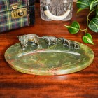 Nice Antique Elephant Bronze Onyx Stone Catchall Organizer Sculpture Statue Tray