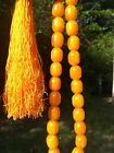 Vintage Butterscotch Amber Bakelite Beads 26 W  Tassel End 190 Grams Tested 