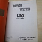 Ditch Witch 140 Backhoe Parts Book Operator Owner Parts Book Manual Guide List