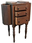 Antique Martha Washington Flip Top Sewing Table Cabinet