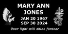 Headstone -cemetery Flat Marker 24 x12 x4  Includes Engraving And Shipping