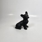 Cast Iron French Bulldog Hubley Black 2x3 Small Paperweight Vintage Antique Dog