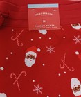 New Christmas Pajama Pant M Red Wide Leg Drawstring Santa Print Soft Cozy Cotton