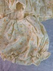 Vintage Baby Dress Yellow Floral 3-6 Months Girl Bloomers Lace 