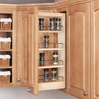 Rev-a-shelf 448-wc-5c 5-inch Wood Pull Out Wall Storage Cabinet Organizer  Maple