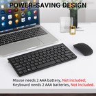 Mini Wireless Keyboard And Mouse Set Waterproof 2 4g For Mac Windows Pc Computer
