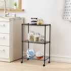 3-tier Shelving All-purpose Utility Cart Kitchen Rolling Storage Organizer