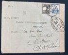 1939 Jerusalem Palestine Censored Airmail Cover To Paris France