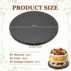 2 Pcs Cake Boards  8 Inch Round Cake Drums Circle Cardboard Base  Black