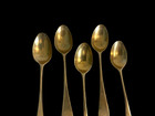 Antique French Rare Paul Morin Set Of 5 Tea Coffee Spoons Hallmarked Late 19th C
