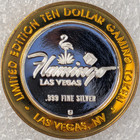 Flamingo Slingo Las Vegas Casino  10 Gaming Token  999 Pure Fine Silver Strike