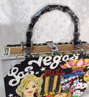 Braciano Las Vegas Casino Wooden Cigar Box Handbag - Embellished - New - Video