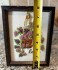 Vintage 70s Sunset Designs Coleus Crewel Finished Framed Art Boho Houseplant 8x6