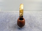 Mixed Smooth rusticated Finish Bent Billiard Briar Estate Smoking Pipe