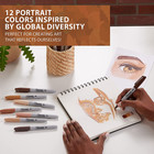 Permanent Markers  Special Edition Portrait Colors  Fine Point  12 Count - Assor
