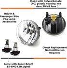 2007-2013 Gmc Sierra 1500 2500 3500 Clear Lens Fog Light White Led Bulbs Lamp