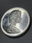 1966 Canada Silver Dollar Coin Bu Brilliant Uncirculated  Elizabeth Ii  Canoe