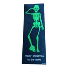 Rare Merry Christmas In The Army Vintage Blacklight Poster Skeleton Germany Huge