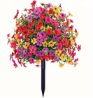 Artificial Flowers Plastic Fake Plants Uv Resistant Home In outdoor Garden Decor