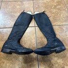 Deniro Salentino Tricolore Tall Riding Boots Italia 41 - Us 11 Black Vtg