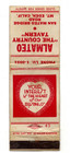 Almateo Tavern Matchbook Matchcover - Mt  Eden  California