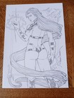 Starfire New Teen Titans Original Comic Book Pinup Cover Art Dc Comics Sketch 