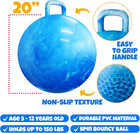 Bedwina Bouncing Ball For Kids     20 Inch Hopper Ball With Handle And Pump   Fun