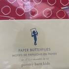 New Pottery Barn Kids 12 Paper Butterflies Wall Nursery Decor Pink  Red  Green