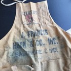 Vtg Gilbert Paper Apron  2  Baltimore Maryland White Brown See