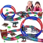 Race Tracks Dinosaur Toys For Kids 3-5  Glow In The Dark Magic Toy Set  Dino    