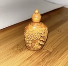 Antique Chinese Snuff Bottle Very Detailed Carved Signed On Bottom