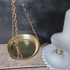 Vintage Brass Hobnail Milk Glass Scales Of Justice Unmarked