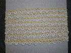 Antique Vintage 30s Two Tone Gold   Beige Tatting Trim 2 Yards 10  Doll Lingerie
