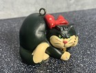 Rare Disney Christmas Ornament - Lucifer Waiting With Red Bow - Cinderella Cat