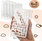 6 Pcs Mixed Metal Stencil Wood Stencil Templates Stencils