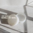 Large Marble Stone Dog Bowl - Premium Food And Water Dish - Heavy  Non-slip     