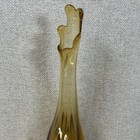 Vintage Amber Art Glass Bud Vase 15 25    Tall Stretch Swung Style Hand Blown