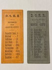 Set Of  2  Late 1800 s Dakota Southern Railroad Check Train Ticket Stubs
