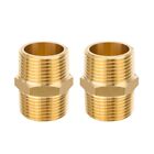 2 Pcs Efield 1  X1  Male Npt  Hex Nipple Pipe Adapters  brass Fittings