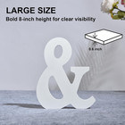 8 Inch Wooden Letter For Wall Decor  Large White Wood Standing Letters For Diy C
