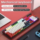104-key Wired Mechanical Linear Switch Gaming Keyboard Blue Switch Customizable