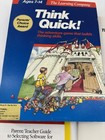 Vintage Apple Ii Iie Iic Iigs Think Quick Ages 7-14 Computer Game 100  Complete 