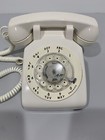 Vintage Rotary Desk Phone White Western Electric Bell System Telephone Works