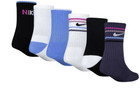 6 Pack Nike Jordan Crew Socks Boys Girl Shoe Size 10c-3y 5-7 Black Red  24