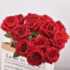 New 20pcs Red Silk Roses Artificial Flowers Realistic Bouquet Home Decor Wedding