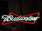 Budweiser Neon Sign Light Beer Bar Pub Club Wall Decor Red Silicone Led 17 x6 