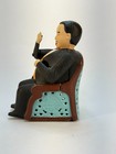 Vintage Mechanical Coin Bank     Man In Chair  cast Iron Style  Figural Bank