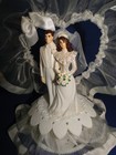 New Vintage Wilton Petite Ribbon Delight Wedding Caketop  White Tux  104-933