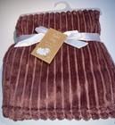 New Stylish Baby Soft Flannel Fleece Baby Infant Throw Blanket In Peach Brown