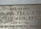Antique American Watham Watch Co Empty Tin Silver Resilient Main Springs Usa